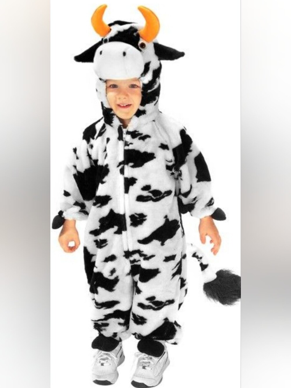 Kids Plush Cow Black & White Costume Dress Up Halloween
